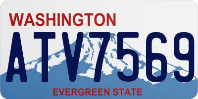 WA license plate ATV7569