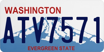 WA license plate ATV7571