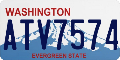 WA license plate ATV7574