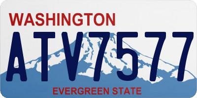 WA license plate ATV7577