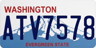 WA license plate ATV7578