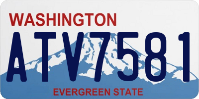 WA license plate ATV7581