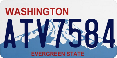 WA license plate ATV7584