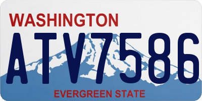 WA license plate ATV7586