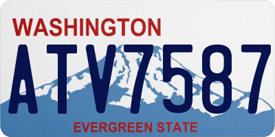 WA license plate ATV7587