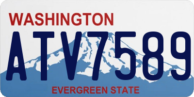WA license plate ATV7589