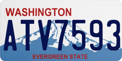 WA license plate ATV7593