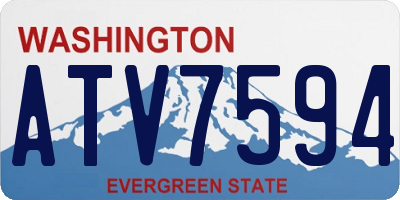 WA license plate ATV7594