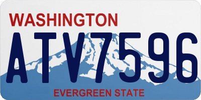 WA license plate ATV7596