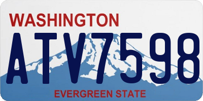 WA license plate ATV7598