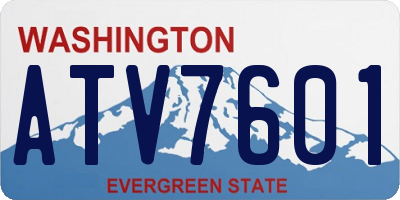 WA license plate ATV7601