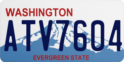WA license plate ATV7604