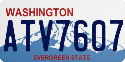 WA license plate ATV7607