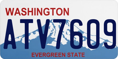 WA license plate ATV7609