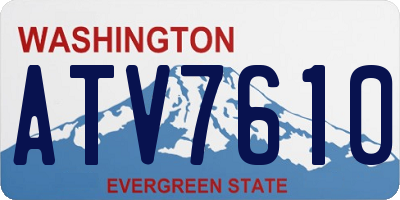 WA license plate ATV7610