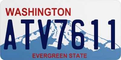 WA license plate ATV7611