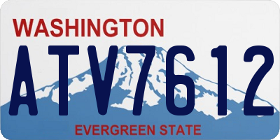 WA license plate ATV7612