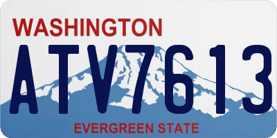 WA license plate ATV7613