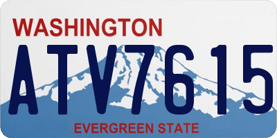 WA license plate ATV7615