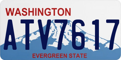 WA license plate ATV7617