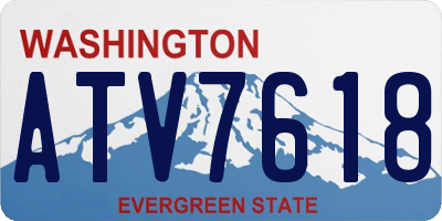 WA license plate ATV7618