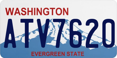 WA license plate ATV7620