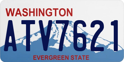 WA license plate ATV7621