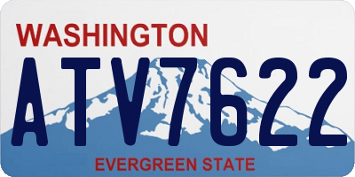 WA license plate ATV7622
