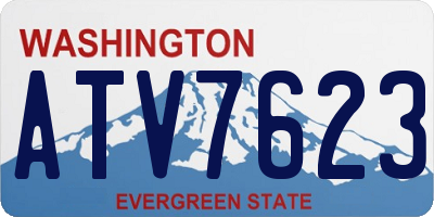 WA license plate ATV7623