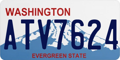 WA license plate ATV7624