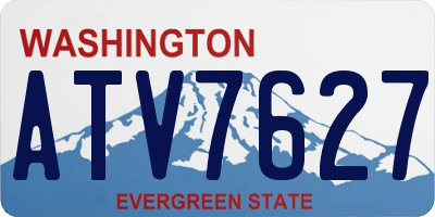 WA license plate ATV7627