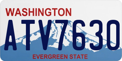 WA license plate ATV7630