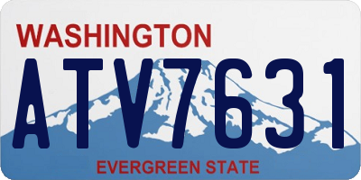 WA license plate ATV7631
