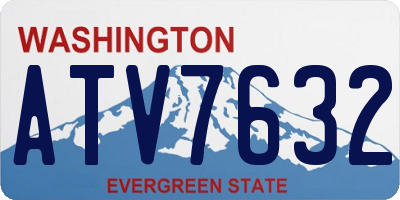 WA license plate ATV7632