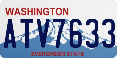 WA license plate ATV7633