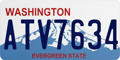 WA license plate ATV7634
