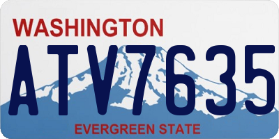 WA license plate ATV7635