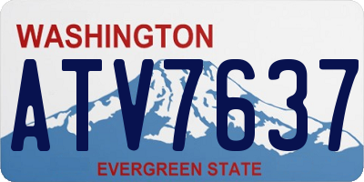 WA license plate ATV7637