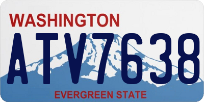 WA license plate ATV7638