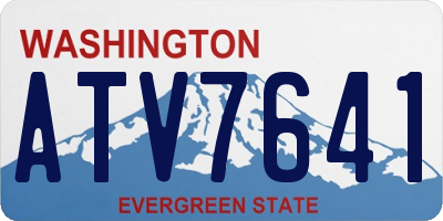 WA license plate ATV7641