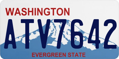 WA license plate ATV7642