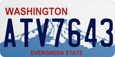 WA license plate ATV7643