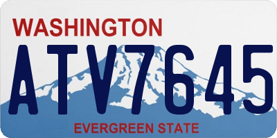 WA license plate ATV7645