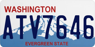 WA license plate ATV7646