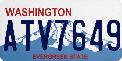 WA license plate ATV7649