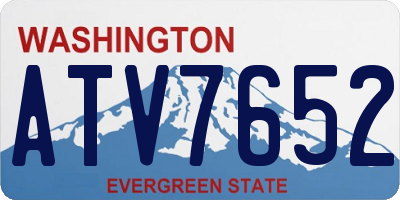 WA license plate ATV7652