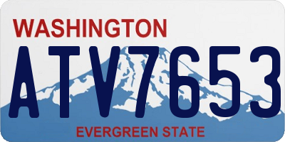 WA license plate ATV7653