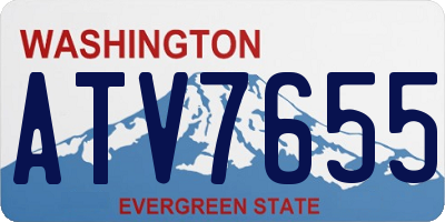 WA license plate ATV7655
