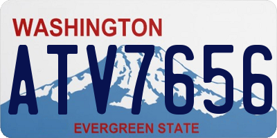 WA license plate ATV7656