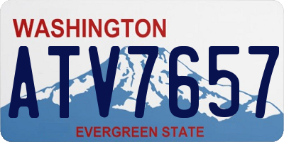 WA license plate ATV7657